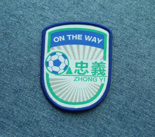 custom football soccer club woven patch