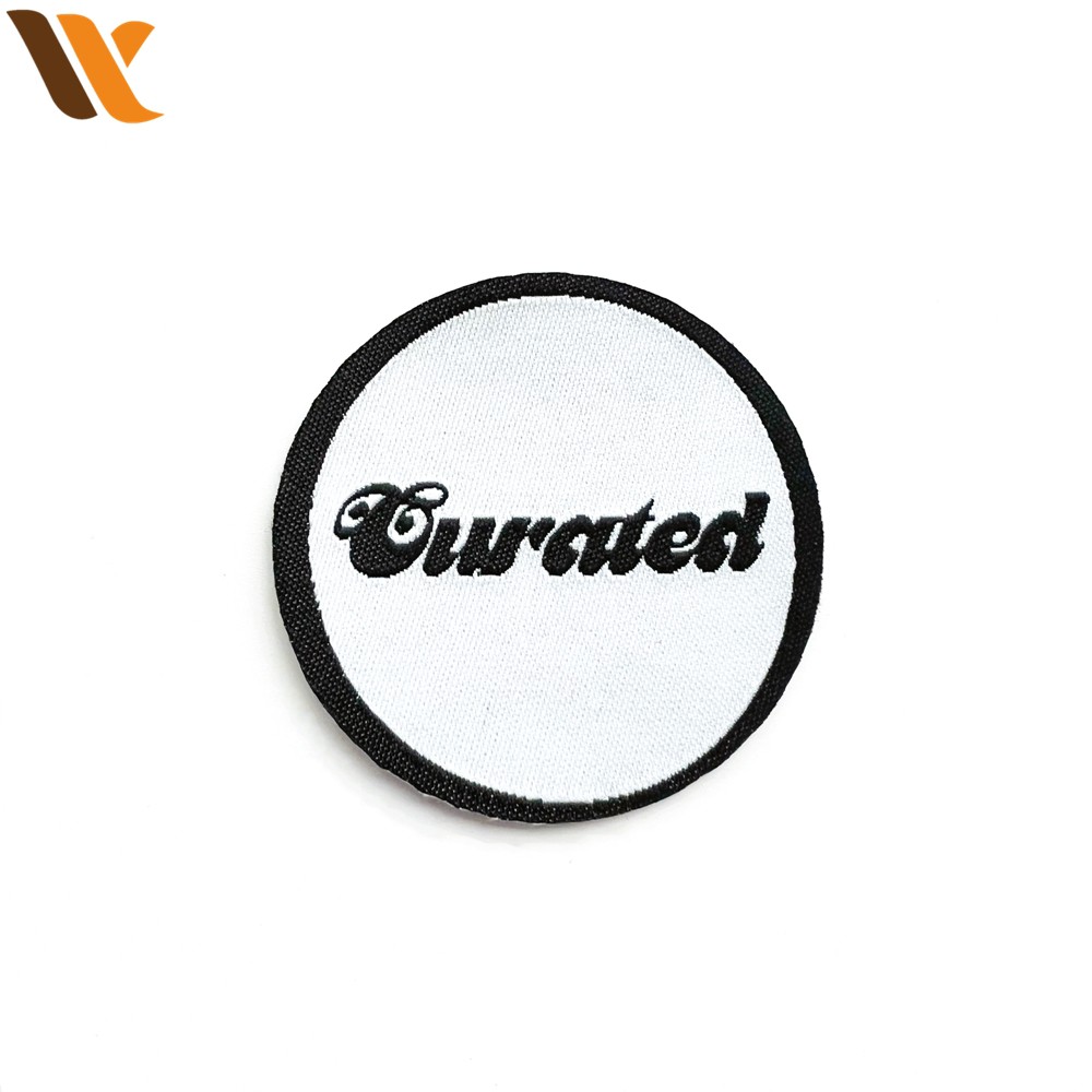 Factory White Paper Backed Woven Patches