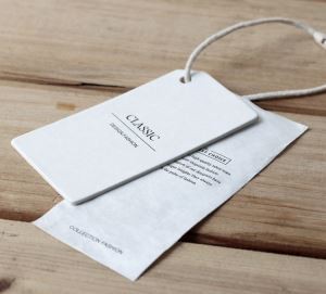 Logo-ul personalizat hârtie albă Cardborad Hang tag-ul