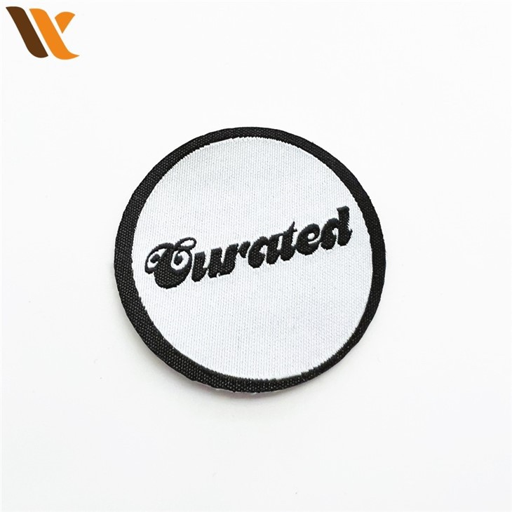 Factory White Paper Backed Woven Patches 2
